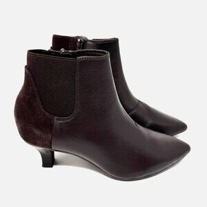 Clarks Women's Kepley Erin Fashion Boot Dark Brown Leather 9 M